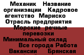 Механик › Название организации ­ Кадровое агентство "Мариско-2" › Отрасль предприятия ­ Морские, речные перевозки › Минимальный оклад ­ 197 400 - Все города Работа » Вакансии   . Брянская обл.,Сельцо г.